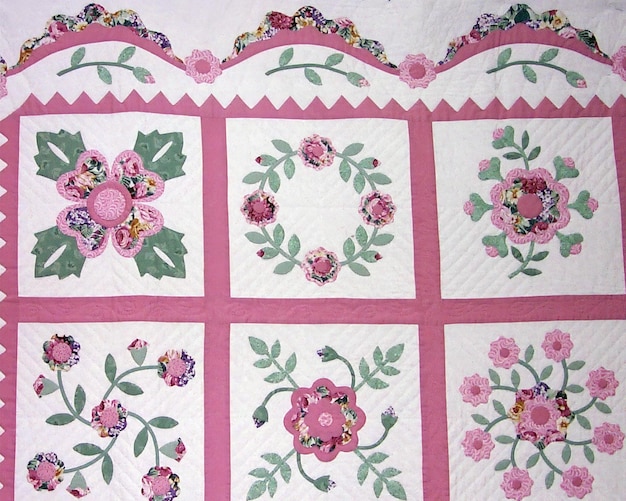 Przykładowe wzory haftu na tkaninie